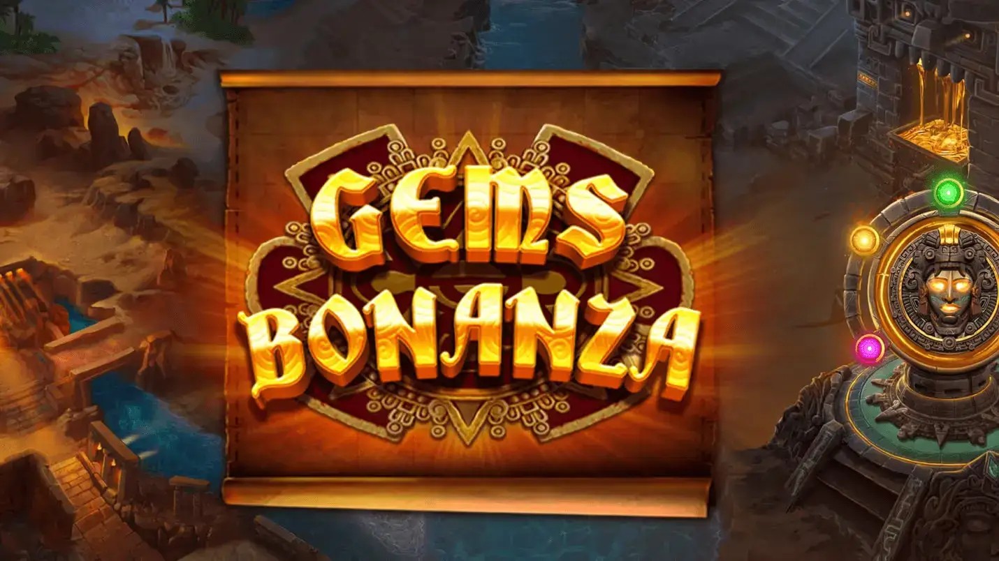 Gems Bonanza online game logo by Pragmatic Play on onerushcasino.eu